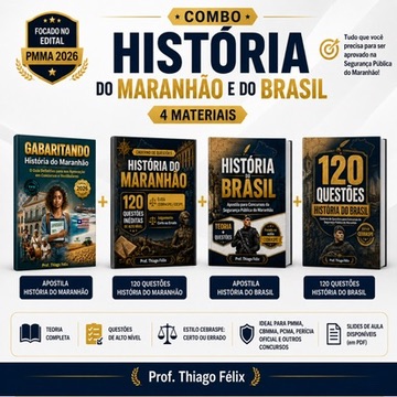 Combo História do Maranhão e História do Brasil focado na PMMA 2026